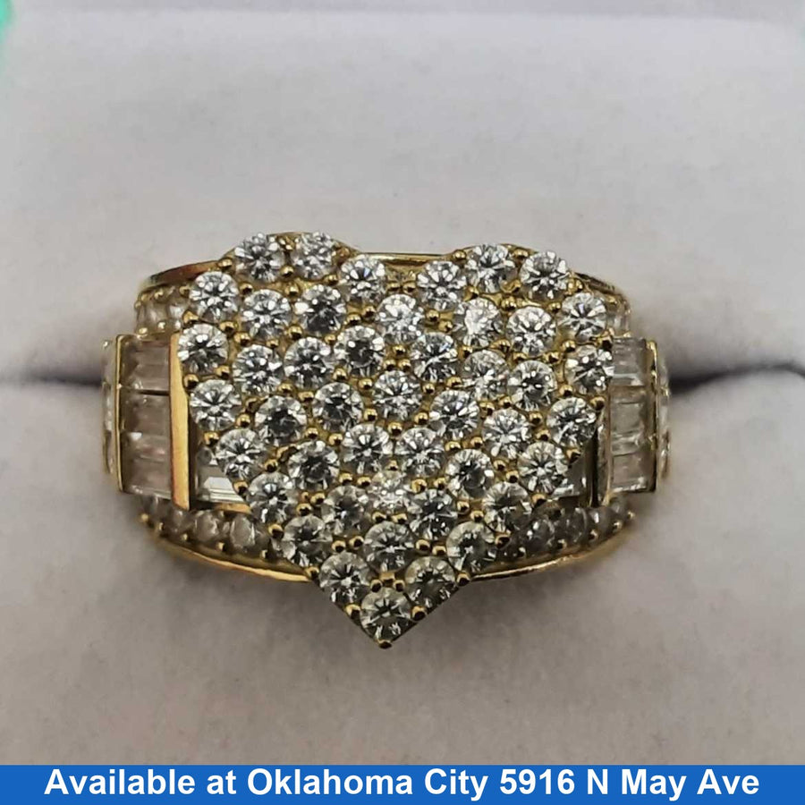 Women's Ring - Yellow Gold 10k (.417) 8.2 grams Size 20