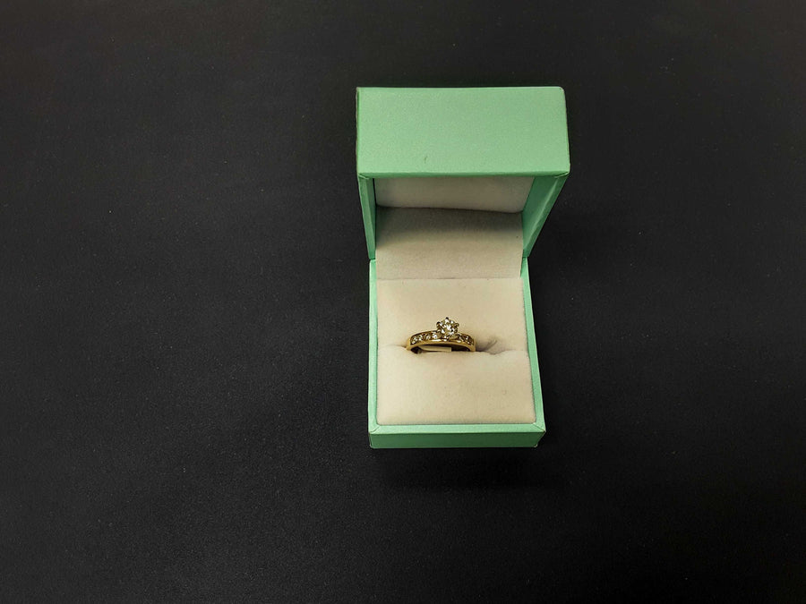 Ring - Engagement Set - Yellow Gold 14k (.585) 2.6 grams Size 6