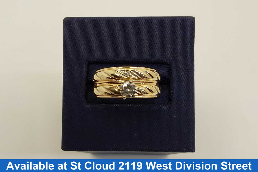 Ring - Engagement Set - Yellow Gold 10k (.417) 4.29 grams Size 6