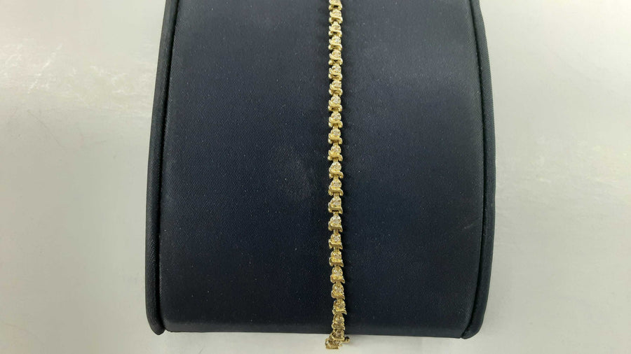 Tennis Bracelet - Yellow Gold 14k (.585) 6.1 grams 8 inch