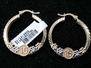 Hoop Earrings - Tricolor Gold 14k (.585) 4.4 grams