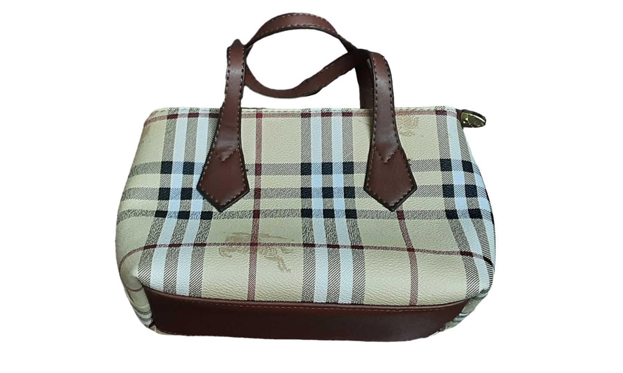 Burberry Mini Vintage Check Two-handle Yellow Purse / Handbag
