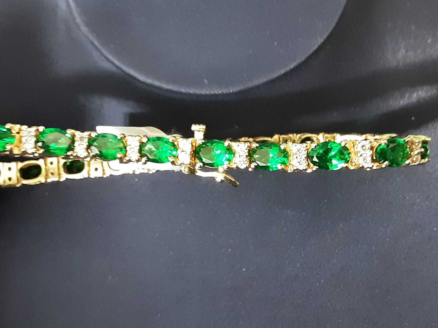 Tennis Bracelet - Yellow Gold 14k (.585) 20 grams 9 inch