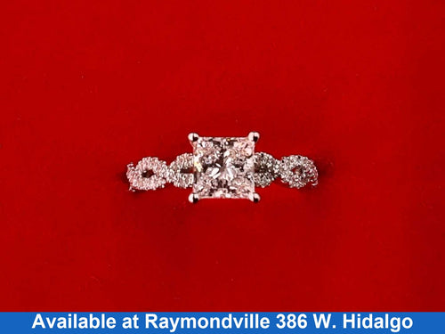 Ring - Engagement Set - White Gold 14k (.585) 3.5 grams Size 7
