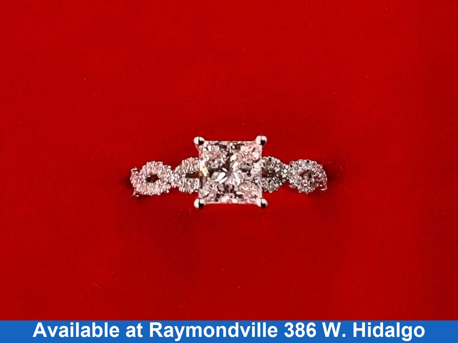 Ring - Engagement Set - White Gold 14k (.585) 3.5 grams Size 7