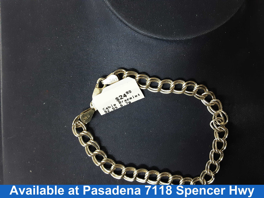 Cable Bracelet - Silver 6.7 grams 7 inch