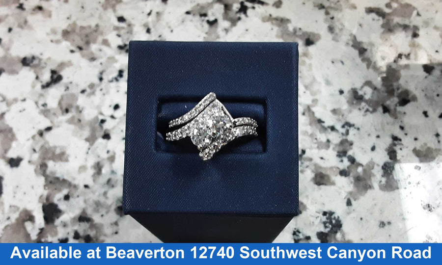 Ring - Engagement Set - White Gold 14k (.585) 6.8 grams Size 7