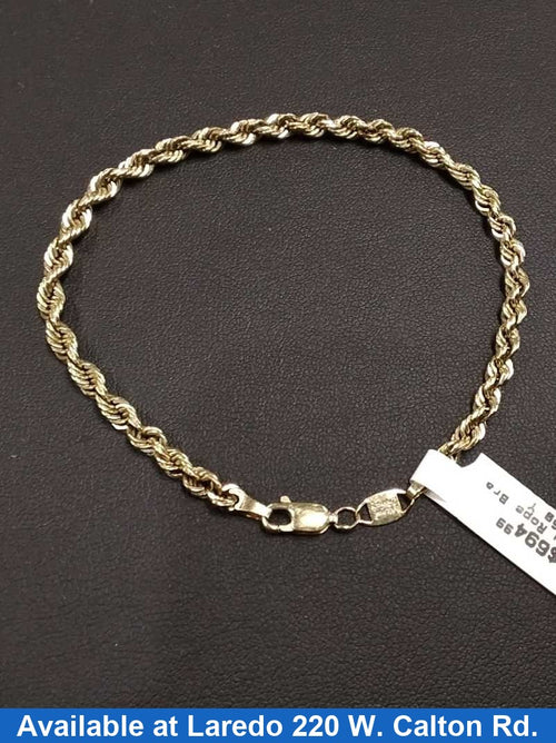 Rope Bracelet - Yellow Gold 10k (.417) 6.6 grams 8 inch
