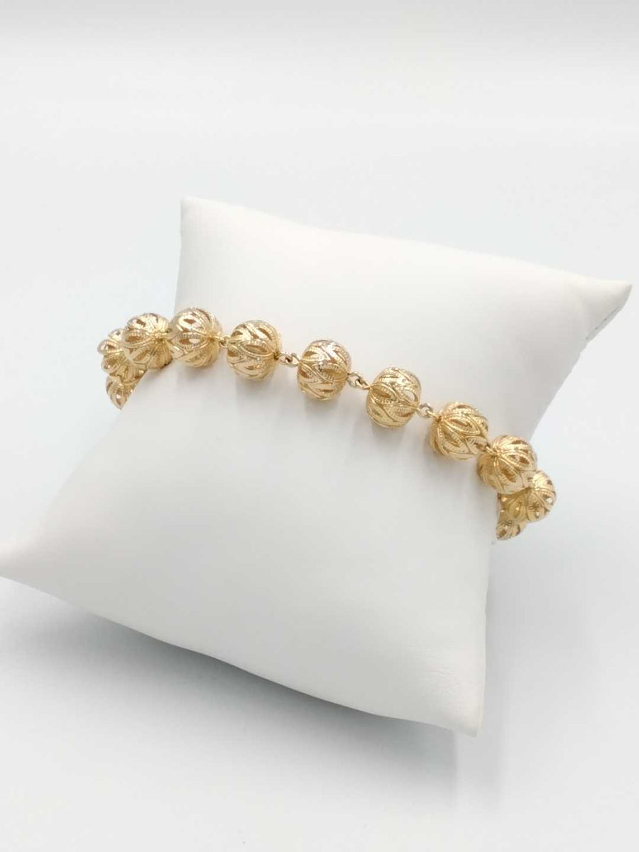 Bead Bracelet - Yellow Gold 10k (.417) 13 grams 9 inch
