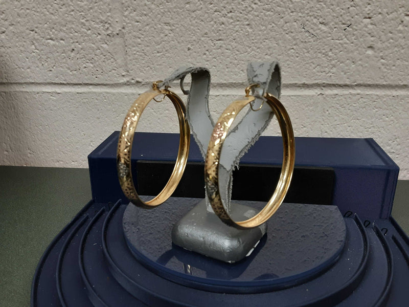 Bangle Earring Tricolor Gold 14k (.585) 11.1 grams