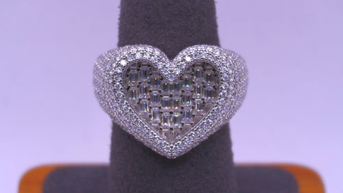 Heart Ring - Silver 14.2 Grams Size 9