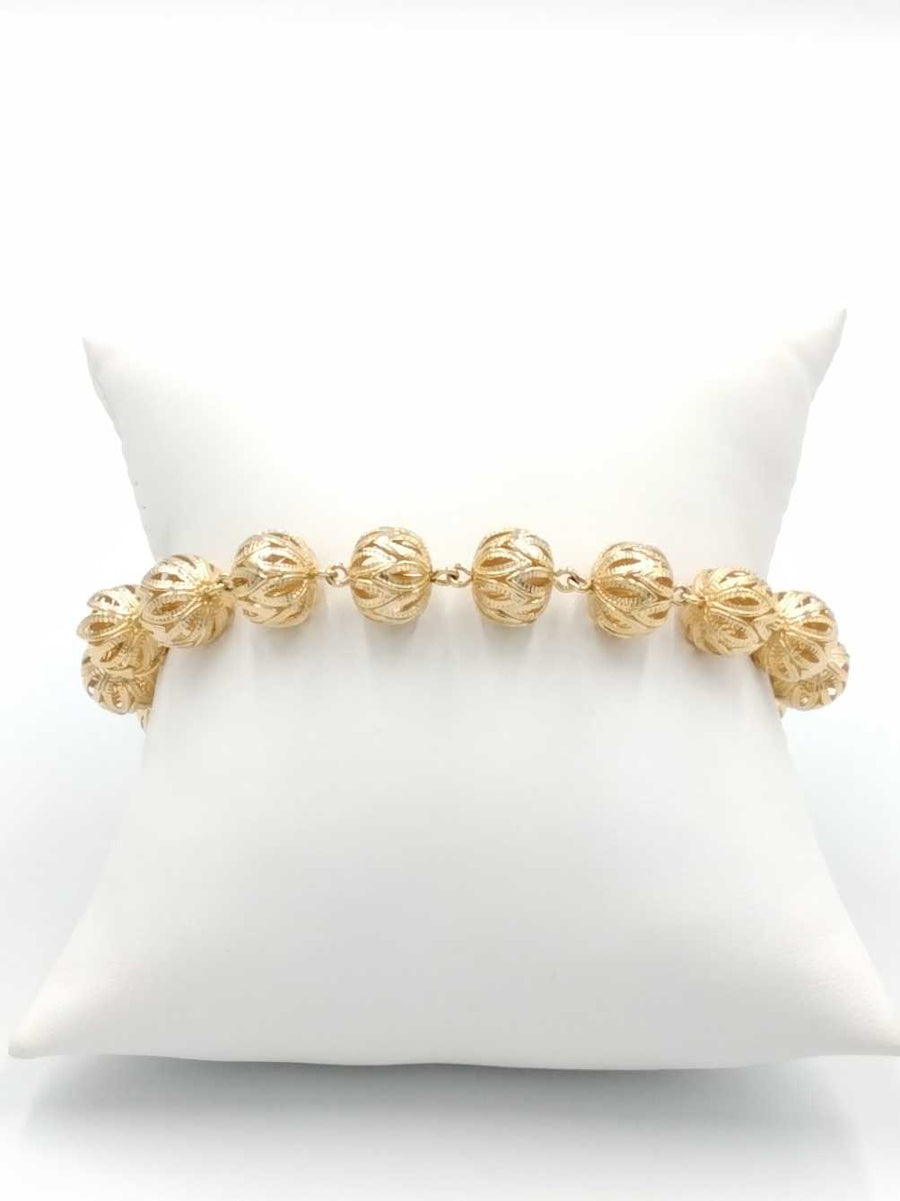 Bead Bracelet - Yellow Gold 10k (.417) 13 grams 9 inch