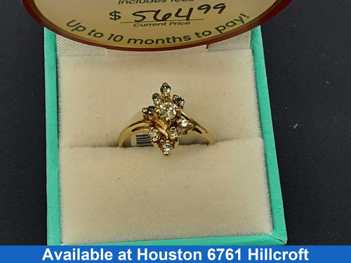 Women's Ring - Yellow Gold 14k (.585) 2.9 grams Size 7.5