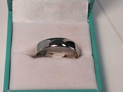 Ring - Wedding Band - White Gold 14k (.585) 2.7 grams Size 10.5
