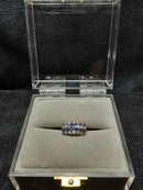 14k Yellow Gold Ring With Light Purple Gem Stones