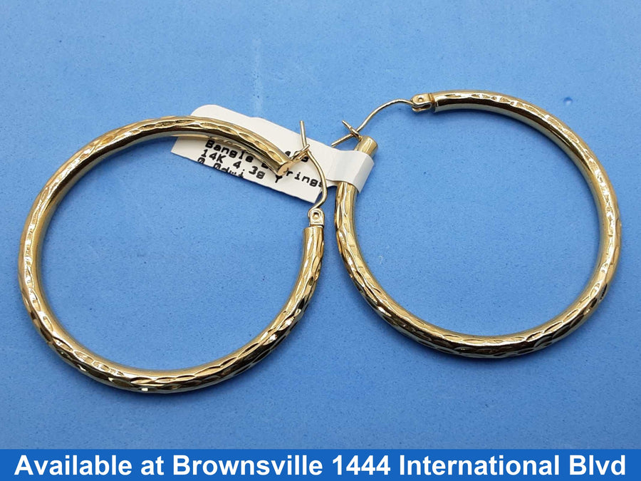 Bangle Earrings - Yellow Gold 14k (.585) 4.3 grams