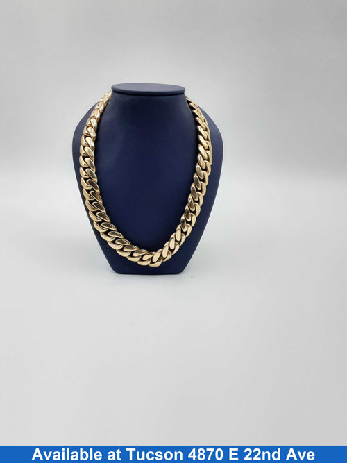 Cuban Link Chain - Yellow Gold 10k (.417) 322.9 grams 22 inch