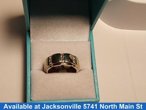 Ring - Wedding Band - White Gold 14k (.585) 12.9 grams Size 8