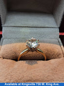 Women's Ring - Solitaire - Yellow Gold 14k (.585) 3.7 grams Size 7