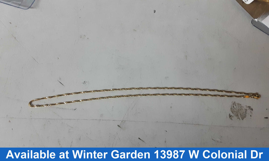 Wheat Chain - Yellow Gold 14k (.585) 2.5 grams 18 inch