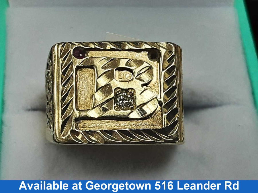 Men's Ring - Yellow Gold 14k (.585) 5.9 grams Size 6