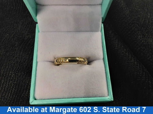 Ring - Wedding Band - Yellow Gold 14k (.585) 3.3 grams Size 7