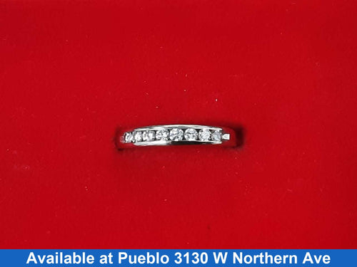Ring - Channel Set - White Gold 14k (.585) 1.9 grams Size 8