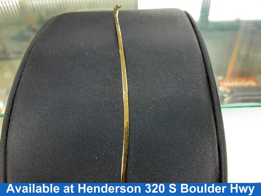 Herringbone Bracelet - Yellow Gold 14k (.585) 0.6 grams 4 inch