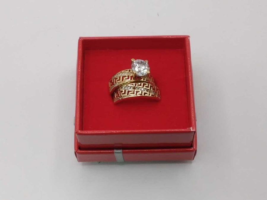 Ring - Engagement Set - Yellow Gold 10k (.417) 5.6 grams Size 8
