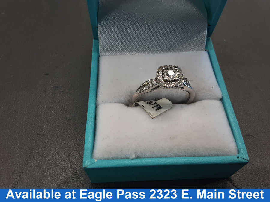 Ring - Wedding Set - White Gold 14k (.585) 2.2 grams Size 7