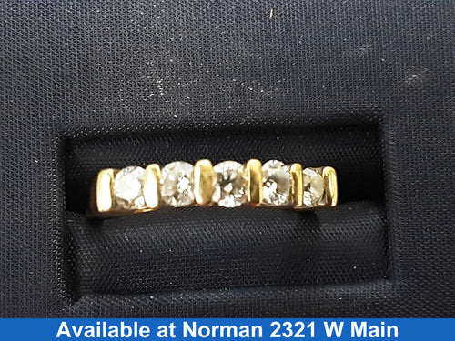 Ring - Wedding Band - Yellow Gold 18k (.750) 3.4 grams Size 6