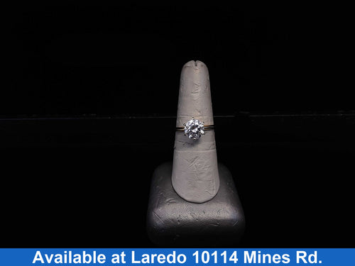 Women's Ring - Solitaire - Yellow Gold 14k (.585) 3.2 grams Size 20
