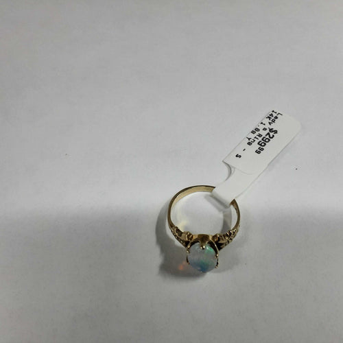 Women's Ring - Solitaire - Yellow Gold 14k (.585) 1.8 grams Size 4