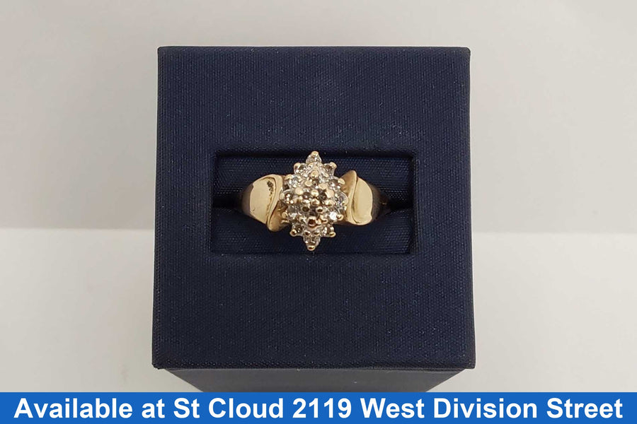 Women's Ring - Yellow Gold 10k (.417) 2.6 grams Size 9.5