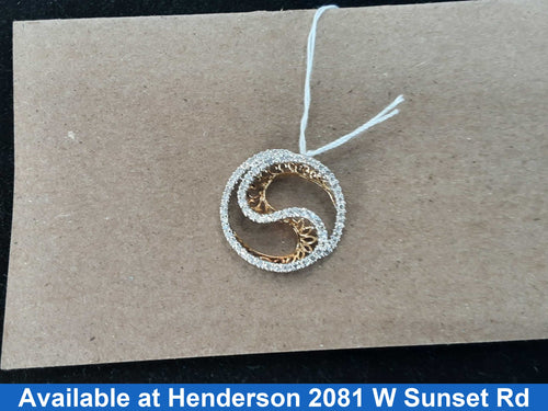 Diamond Pendant - Yellow Gold 18k (.750) 4.5 grams