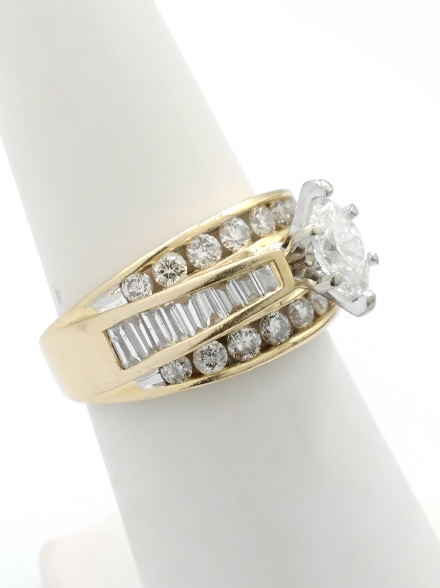 Ring - Wedding Band - Yellow Gold 14k (.585) 6.9 grams Size 6.5