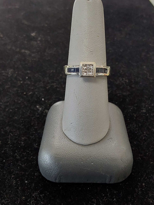 Ring - Engagement Set - White Gold 14k (.585) 5 grams Size 7.5