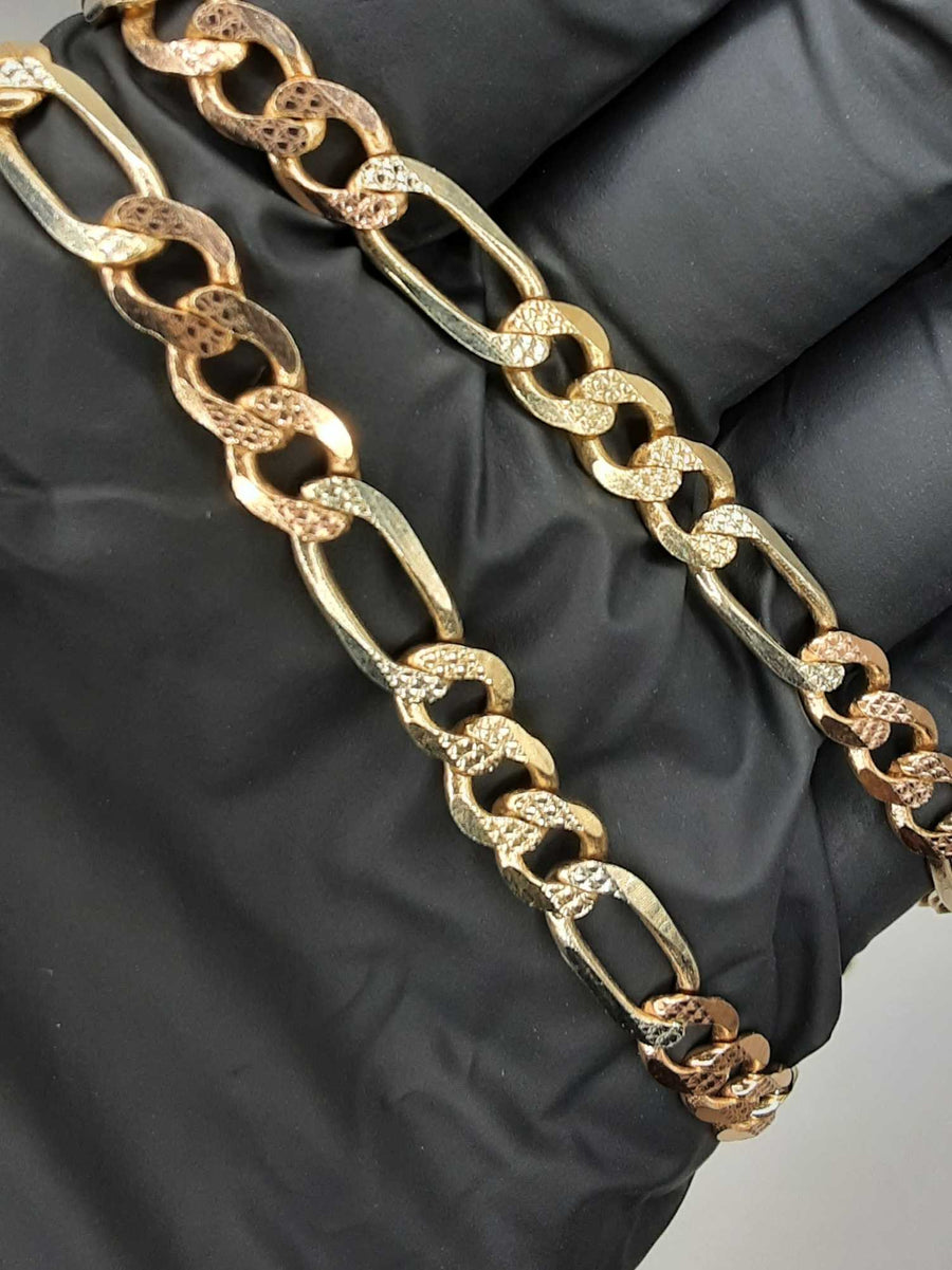 Figaro Chain - Yellow Gold 14k (.585) 34.6 grams 26 inch