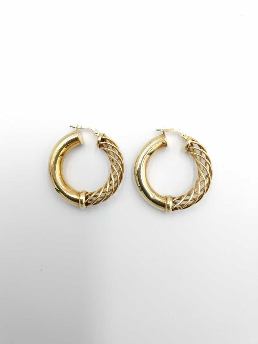 Hoop Earrings - Yellow Gold 14k (.585) 7.2 grams