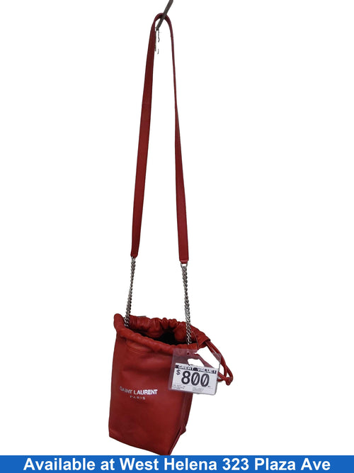 Yves Saint Laurent Teddy Lambskin Red Purse / Handbag