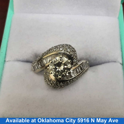 Ring - Engagement Set - White Gold 14k (.585) 6.1 grams Size 6