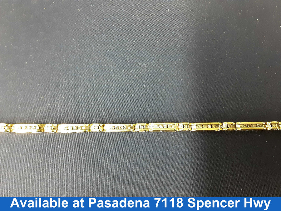 Tennis Bracelet - Yellow Gold 14k (.585) 12.6 grams 8 inch