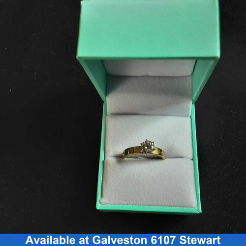 Women's Ring - Solitaire - Yellow Gold 14k (.585) 1.9 grams Size 6.5