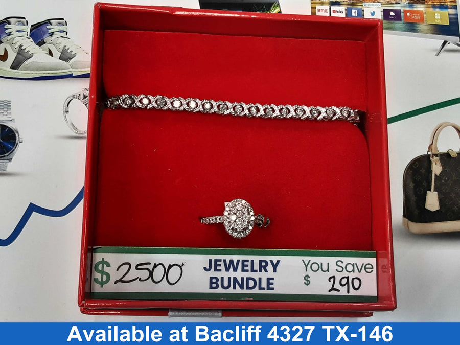 Tennis Bracelet - White Gold 10k (.417) 6.5 grams 8 inch