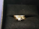 Ring - Engagement Set - Yellow Gold 10k (.417) 2.7 grams Size 6.5