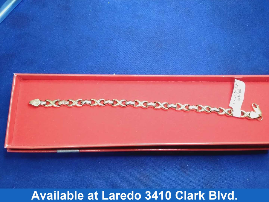 Bracelet - Tricolor Gold 10k (.417) 5.9 grams 7 inch