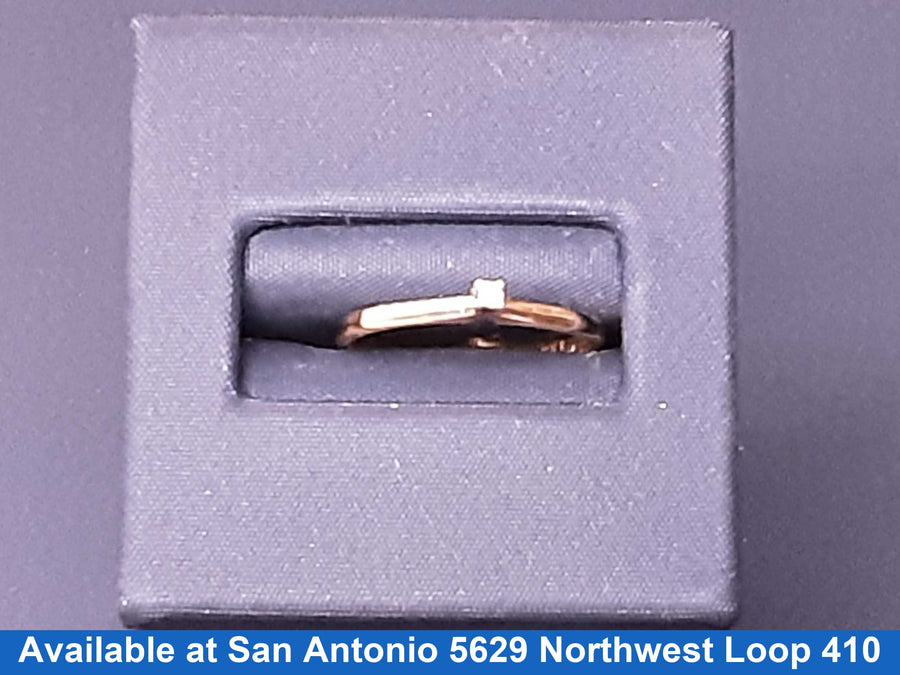 Women's Ring - Solitaire - Yellow Gold 10k (.417) 1 grams Size 6.5