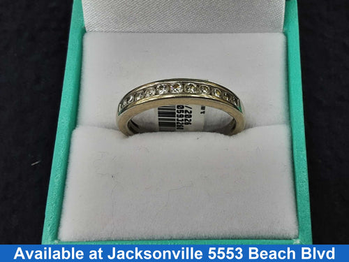 Ring - Wedding Band - White Gold 14k (.585) 4 grams Size 8