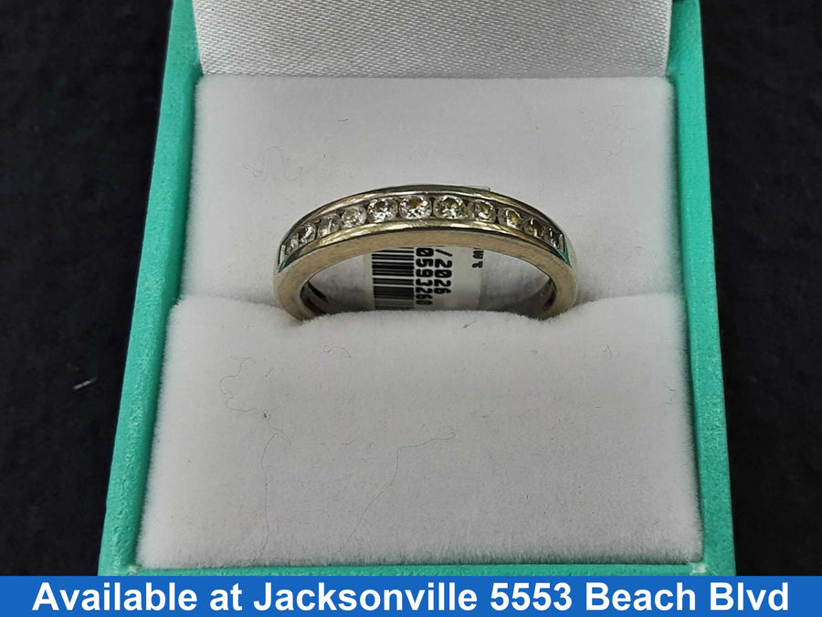 Ring - Wedding Band - White Gold 14k (.585) 4 grams Size 8