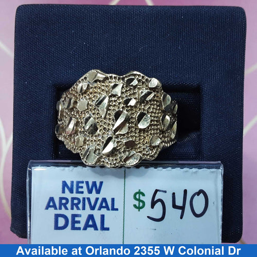 Men's Ring - Yellow Gold 10k (.417) 5.4 grams Size 20